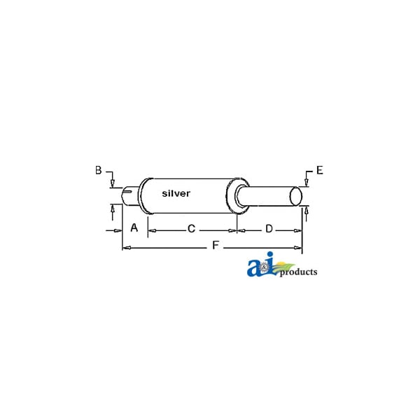 Muffler 37" x6" x6"